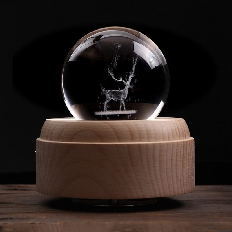 Boite A Musique Lumineuse Cerf – Image 6